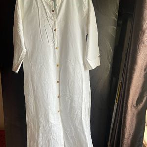 White Straight Kurta - 44