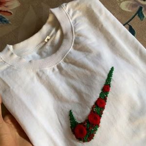 Handmade Embroidery Customise Tshirt