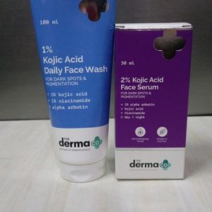 Combo Of TheDermaCo 2% Kojic Acid FaceWash & Serum