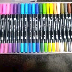 24 Colours Dual Tip Brush Pens