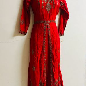 Red Designer Festival Wear Gown