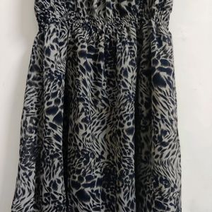 Blue Animal Print Dress