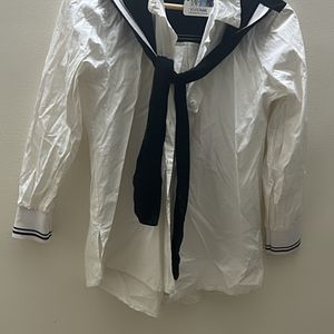 Attached Tie Shirt