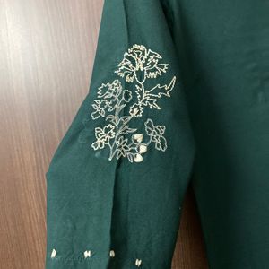 Bottle Green “W” Kurta