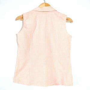 Peach Checkered Shirt