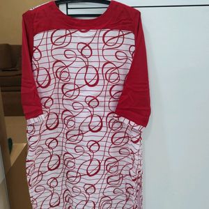 Red Cotton Kurti