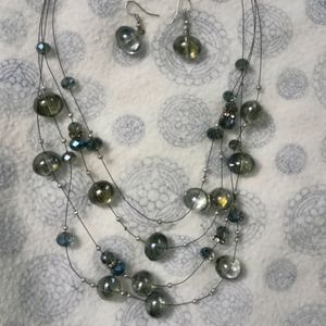 NEW FANCY NECKLACE WITH EARRINGS