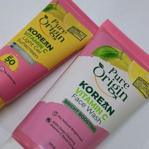 Pure Origin Korean Face Wash+Sunscreen