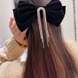 Velvet Rhinstone Bow