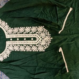 Dark Green Short Kurti