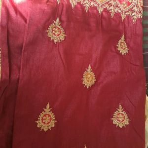 New Maroon Saree