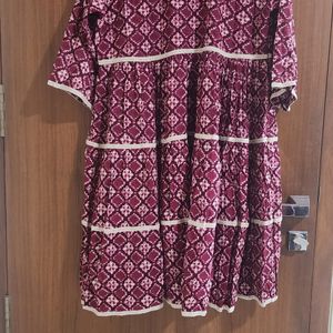 Fit And Flare Tire Dress Kurti