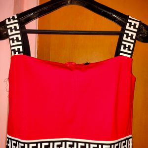 Red Sleeveless Aline Dress