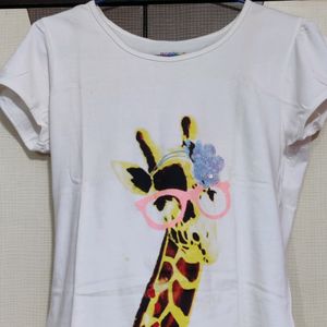 White Giraffe Tee