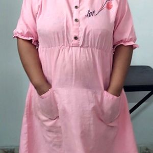 Pink Midi With 2 Pockets