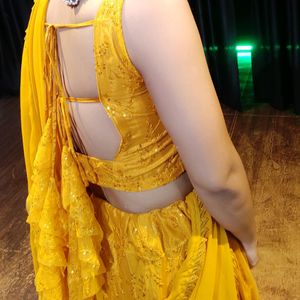 Designer Lahnga With Sexy Blouse And Dupatta