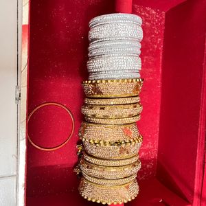 Golden & Silver Bangles Set