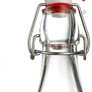 Clamp Glass Bottle For Water And Juice