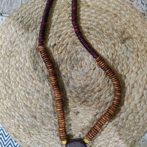 Long Vintage Wooden Neckpiece