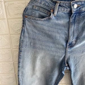 H&m High Waist Straight Fit Jeans