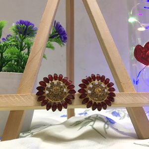 NEW Maroon Colour Studs