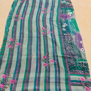 beautiful partyware saree with blouse