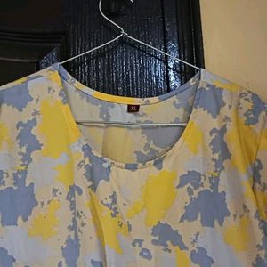 Floral Print Casual Dress (Size: XL)