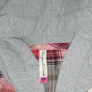 Flannel Sweatshirt Hoodie For Girls