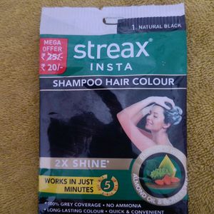 Streax Insta Black Shampoo Hair Colour