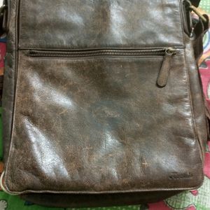 Pure Leather Brown Bag 💼 Only In ₹599
