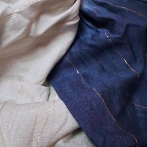 Navy Blue And White Mixed Dupatta