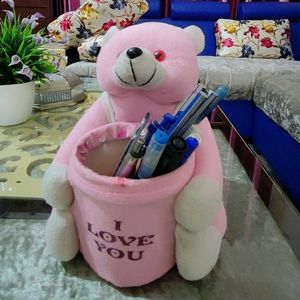 Teddy Bear With Pen Holder