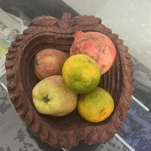 Elegant Wooden Fruit Basket