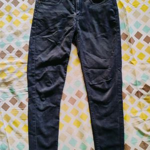 Dark Grey Colour Jeans For Women