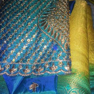 Kangivaram Saree With Work Blouse