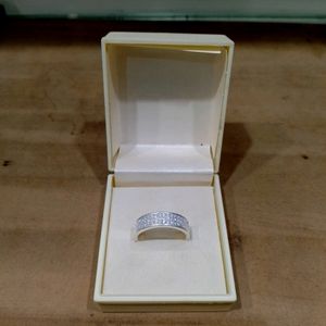 Zirconia Diamond Ring Pure Silver