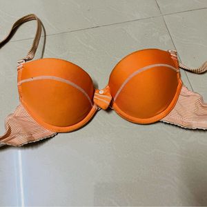 Padded Orange Coloured Bra