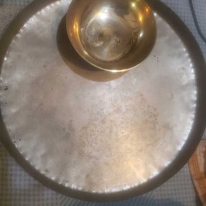 Brass Thali And Bowl