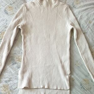 White High Neck Sweater