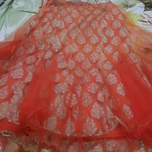 Beautiful Net Skirt With Jari Work