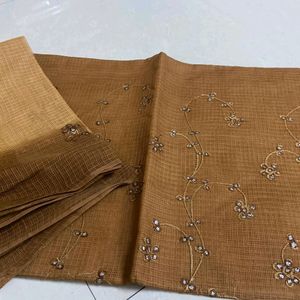 Coffee Brown Gotta Pati Work Saree