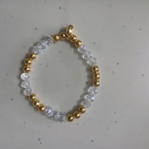 White And Gold Bracelet