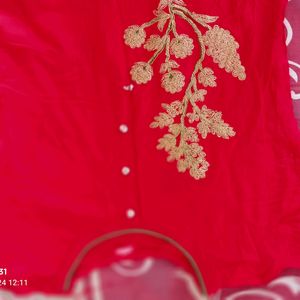 Red Festive Kurta