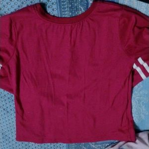 A Red Crop Top