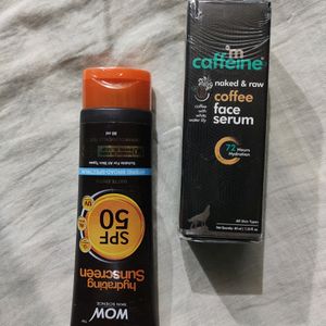 Mcaffeine Dark Sports remove Serum & Wow Sunscreen