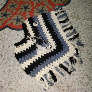 Kids Handmade Winter Poncho New