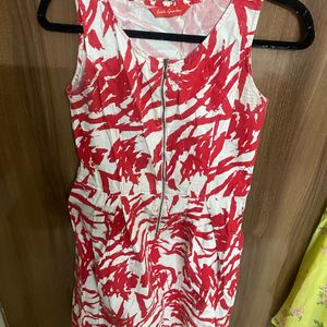 A Cute Red & White Short Dress From Latin Quarter