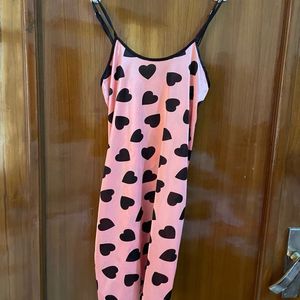 Pink Dress With Heart Prints