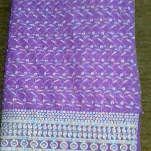 Thread work Saree With Blouse.