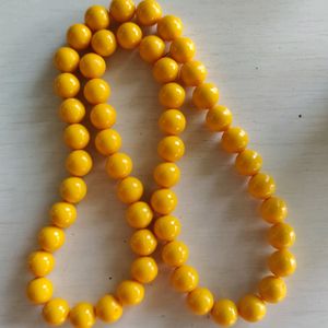 Orange Colour Big Beads Necklace